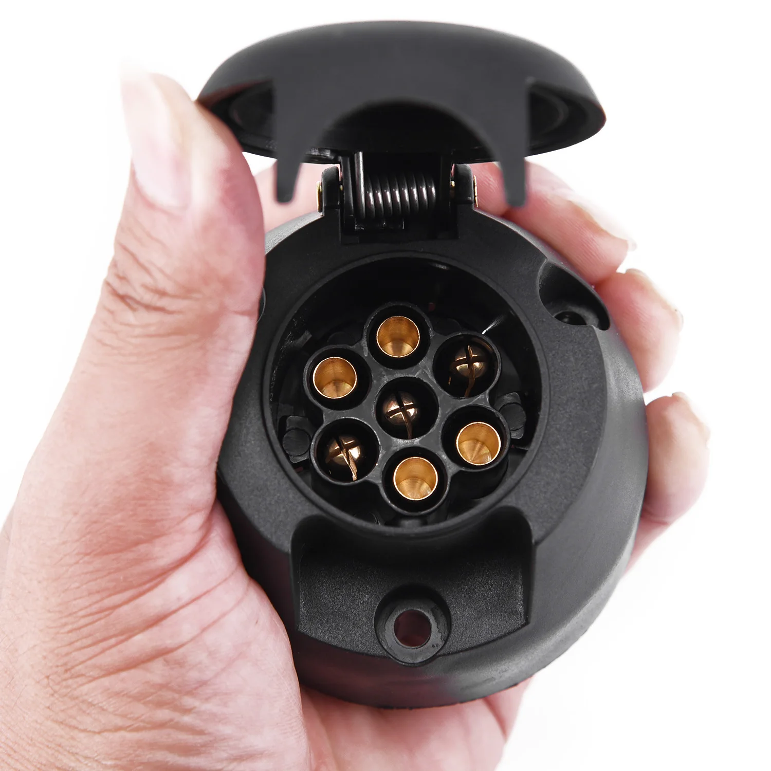 12 V 7 دبوس سحب المكونات البلاستيكية 12N نوع مقطورة قافلة سحب موصل شريطي محول