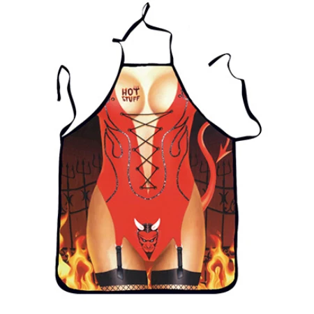 Funny Cooking Apron Sexy Kitchen Dinner Party Baking Aprons For Woman And Man delantales BBQ Party Cartoon Apron delantal cocina