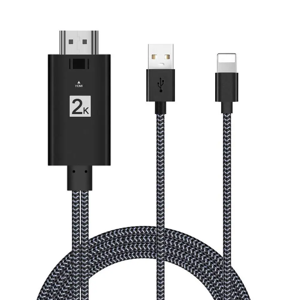 

Tmddotda HD 1080P 8 Pins To HDMI Cable To HDMI Converter Adapter Cable 1.8M USB Cable For HDTV TV AV Digital For Iphone For IOS