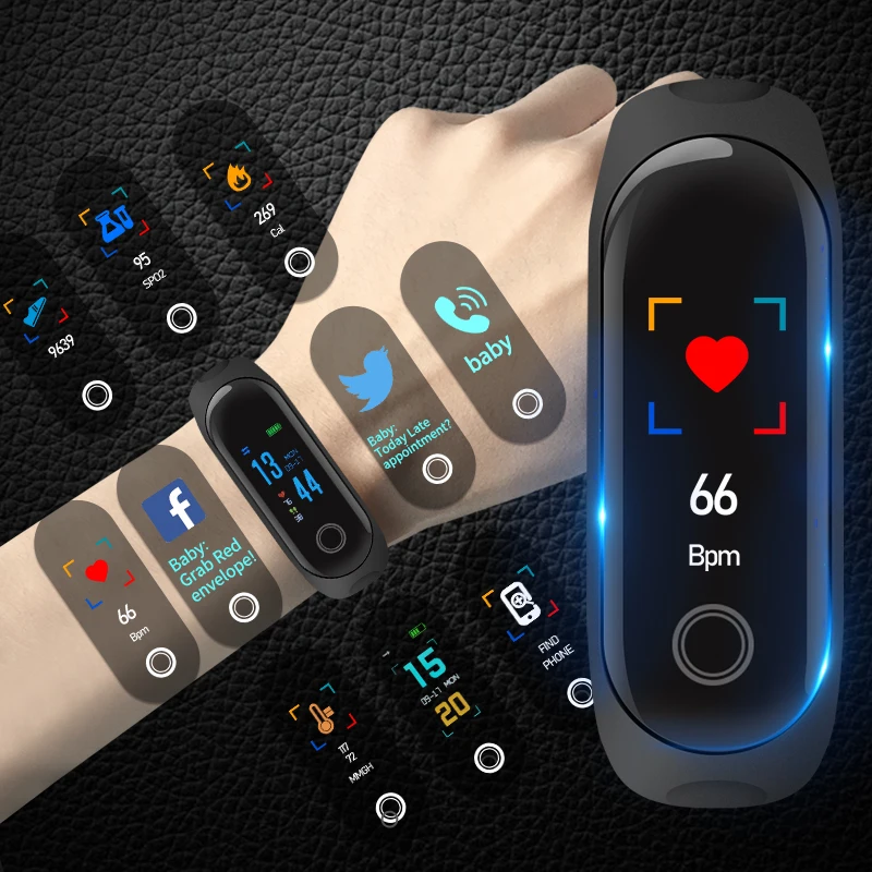 

SENSTHEN Color Screen Men's Women's Wristband Blood Pressure Heart Rate Monitor Sports Watches Men Pedometer For Android IOS