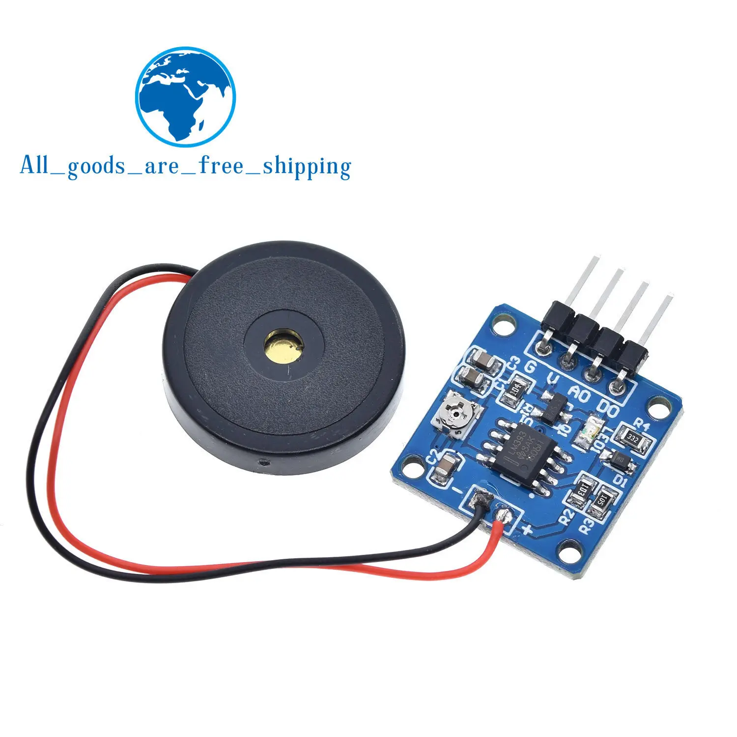 

TZT 5V Piezoelectric Film Vibration Sensor Switch Module TTL Level Output For Arduino