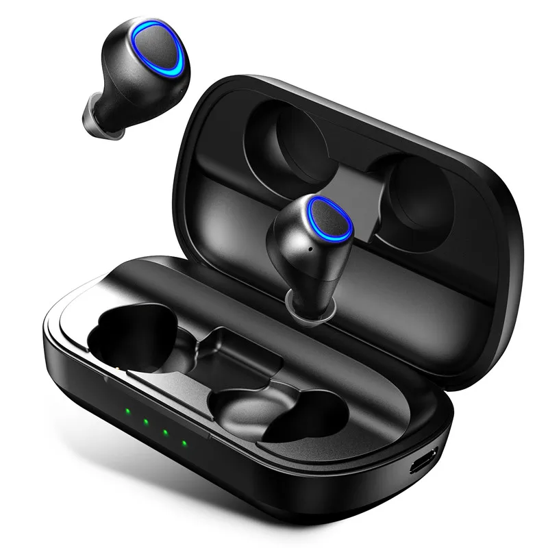 CLAITE True Беспроводной 2 в 1 Мощность банк наушники вкладыши TWS с двойной bluetooth 5 0 HiFi IPX7