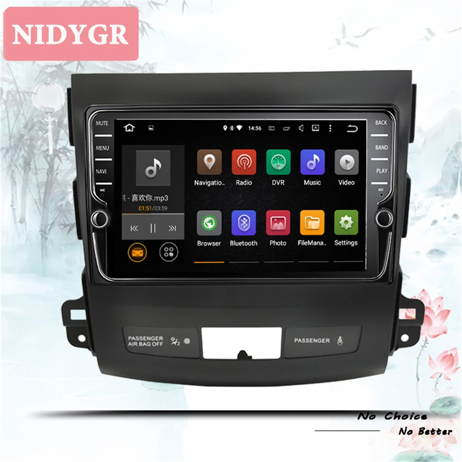 2 din android 10 0 Автомобильный dvd Радио стерео Мультимедийный Плеер для Mitsubishi Outlander 2008