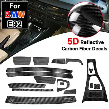 

Glossy Reflective Carbon Fiber Interior Sticker Vinyl Decal Trim For BMW 3 Series E92