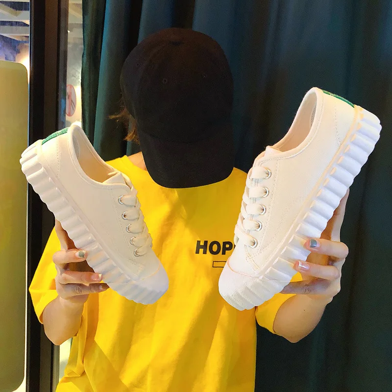 

Small Board Shoe Autumn INS Canvas Shoe Student Vulcanization Shoe Ulzzang Cloth Shoe You-MAM