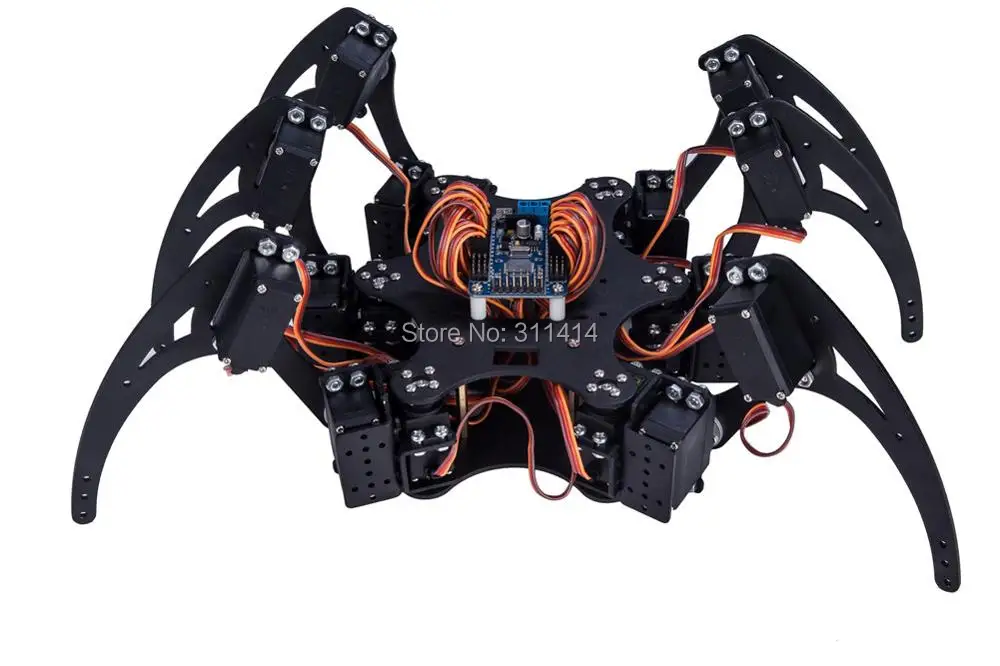 1 Набор 18 DOF алюминиевый Hexapod Spider Six 3DOF комплект рамок робота с шариковым