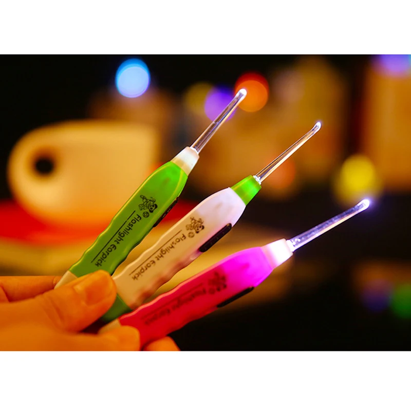 1 PCS Light Earwax spoon digging luminous dig Ear Syringe japanese