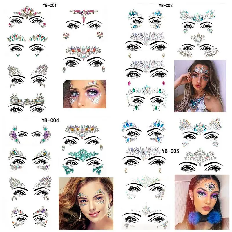 

Eye Stick Drill Set Shiny Beauty Sequins Face Drill DIY Acrylic Forehead Face Stick Drill Resin Crystal Diamond Make Up Supplies