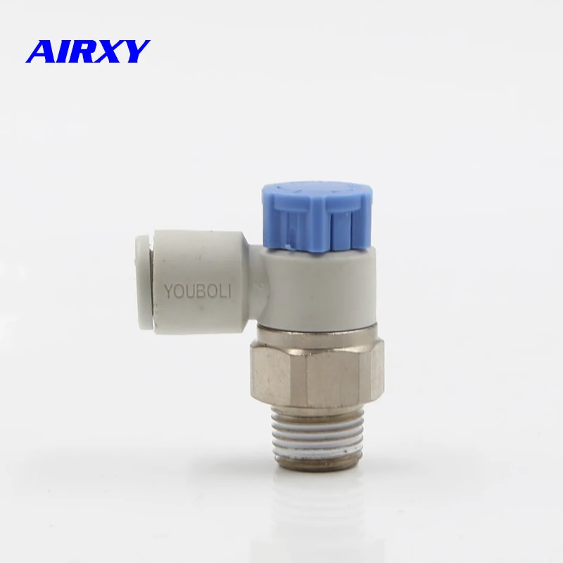

10pcs AS_211F Speed Controller with One-touch Fitting Elbow Type Port size M5/01/02/03/04 Tube 04SA-16SA AS1211F-M5-04A
