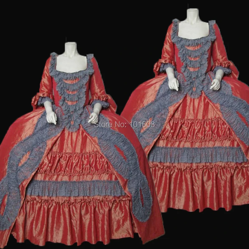 

Tailored!Royal Eras 17th Court Queen Duchess Civil war Theatre 18th Court Belle Marie Antoinette DRESS Victorian dresses HL-350