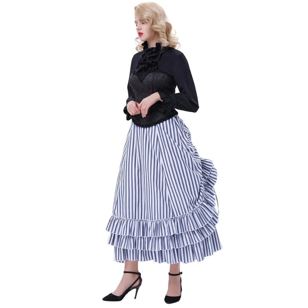 

Costumes Gothic Steampunk Skirt Clothing High Low Vintage Party Skirts Medieval Victorian Gothic Renaissance Skirt Longa Faldas