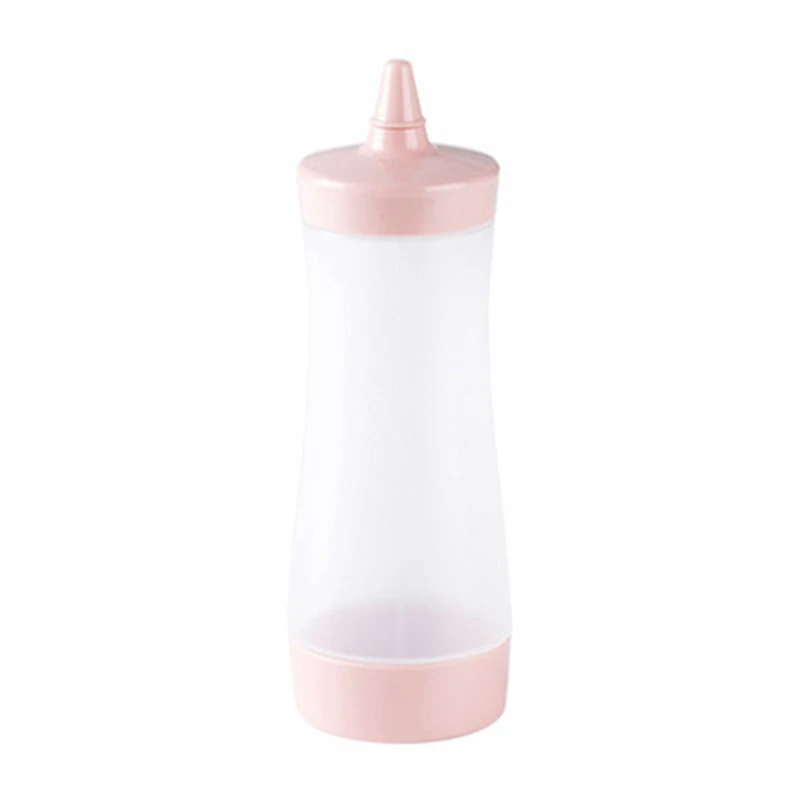 

Squeeze Bottle Kitchen Accessories Gravy Boat Plastic Sauce Vinegar Oil Ketchup Gravy Cruet Condiment Dispenser Pink Transpa