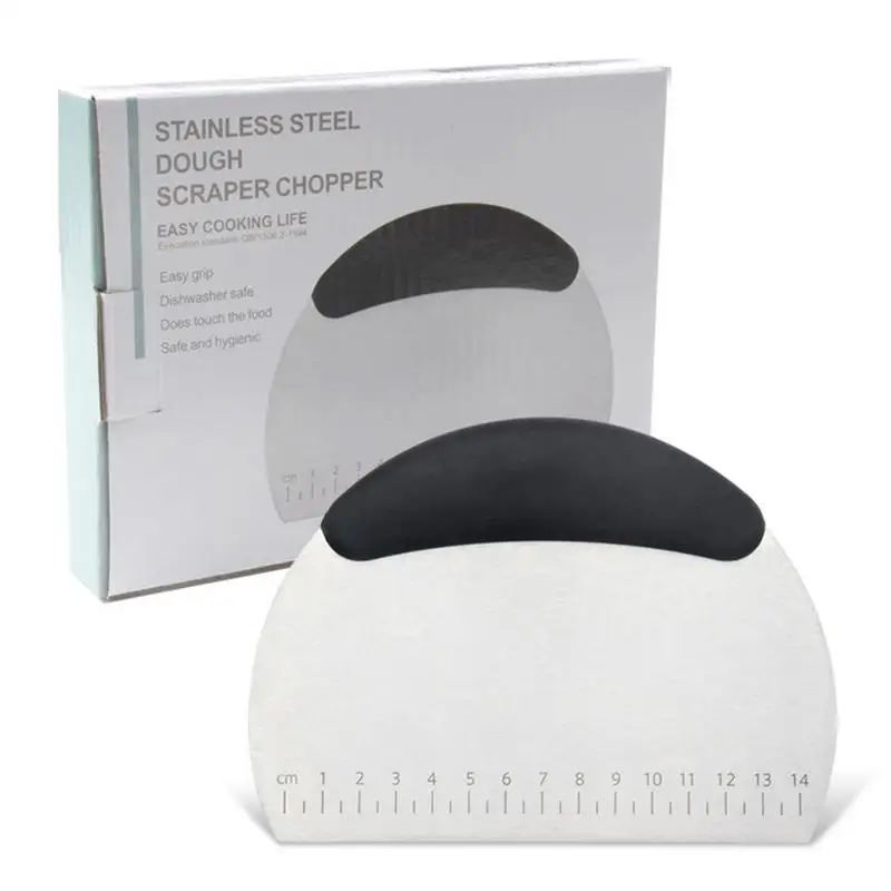 

Stainless Steel Graduated Kitchen Dough Cutter Semi-circular Scraper Dough Knife Divider Flour Pastry Cake Pizza Cutting Tools