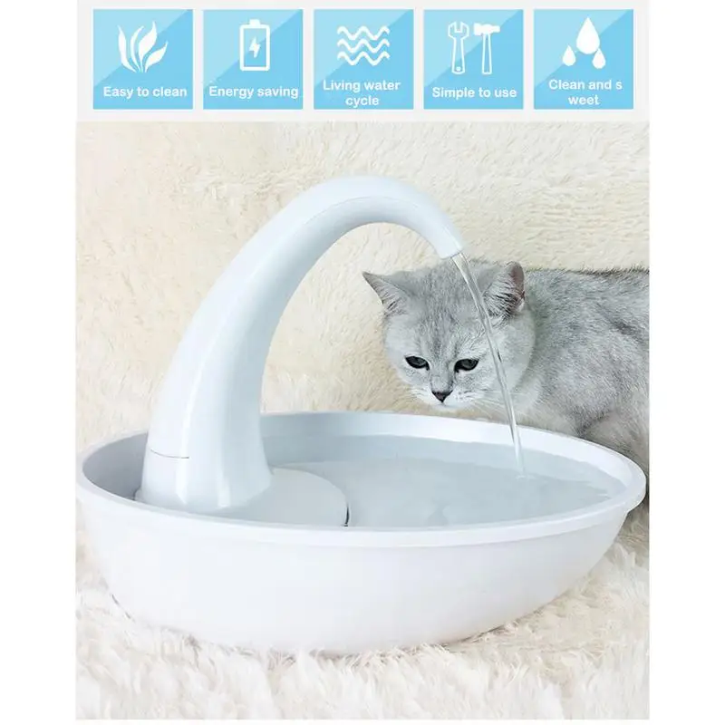 19 новых лебедей Pet диспенсер для воды кормления кошек вода течёт фонтан кошка с