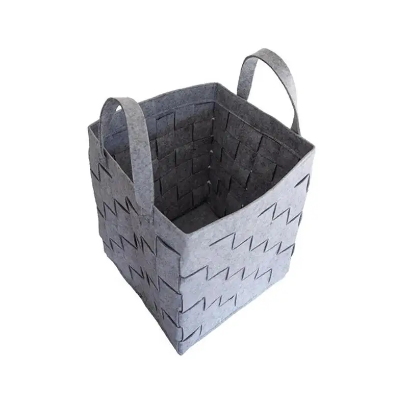 

Nordic Style Felt Woven Storage Basket Multifunctional Home Storage Box Home Clothes Organizer decor Laundry Bag