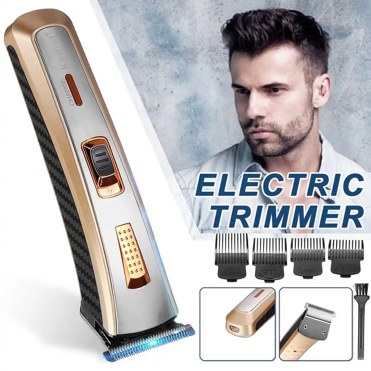 

Multifunction Hair Clipper Professional Hair Trimmer Electric Beard Trimmer Chargeable Haircutting Machine with Comb Accessory