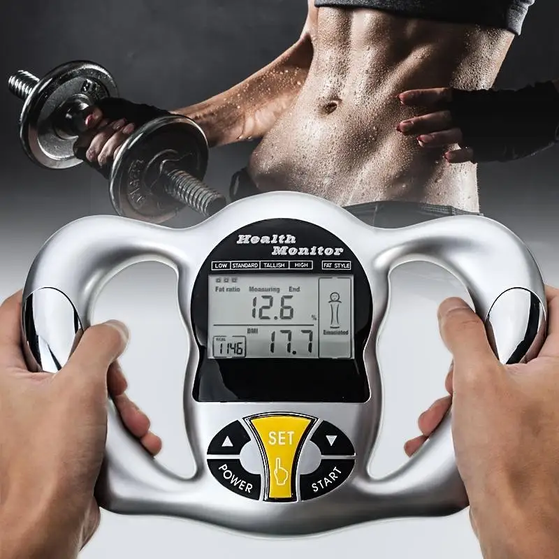 

Portable Digital LCD Handheld Body Mass Index BMI Meter Health Fat Body Analyzer Monitor Household Health Care Monitor Tool