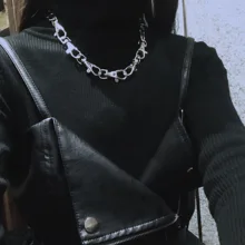 Новая мода Diy Ключ Пряжка Чокеры ожерелье s Harajuku панк женское ожерелье уличная одежда