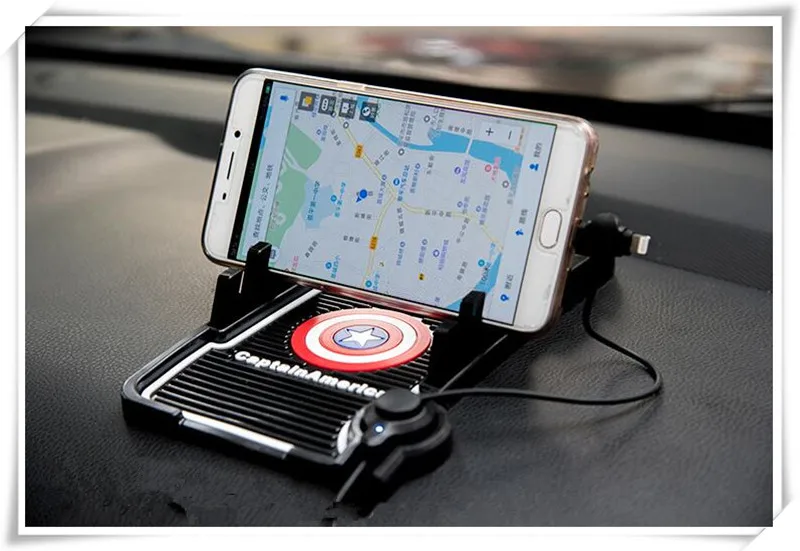 Автомобильный силиконовый Противоскользящий коврик GPS Держатель нескользящий