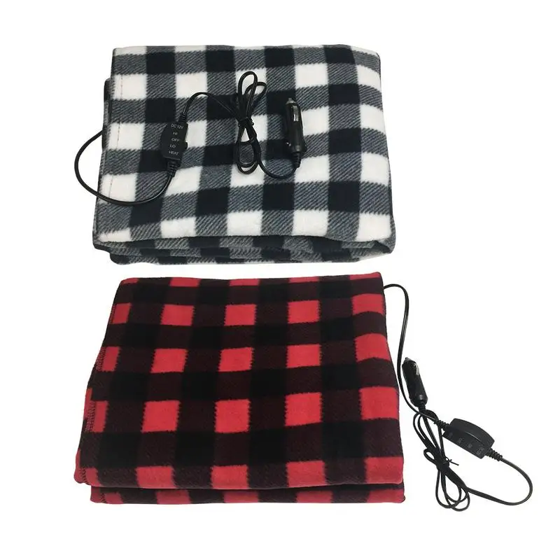 

145*100cm Lattice Energy Saving Warm 12v Car Heating Blanket Autumn And Winter Electric Blanket for Car Home Office Pet Dog Cat