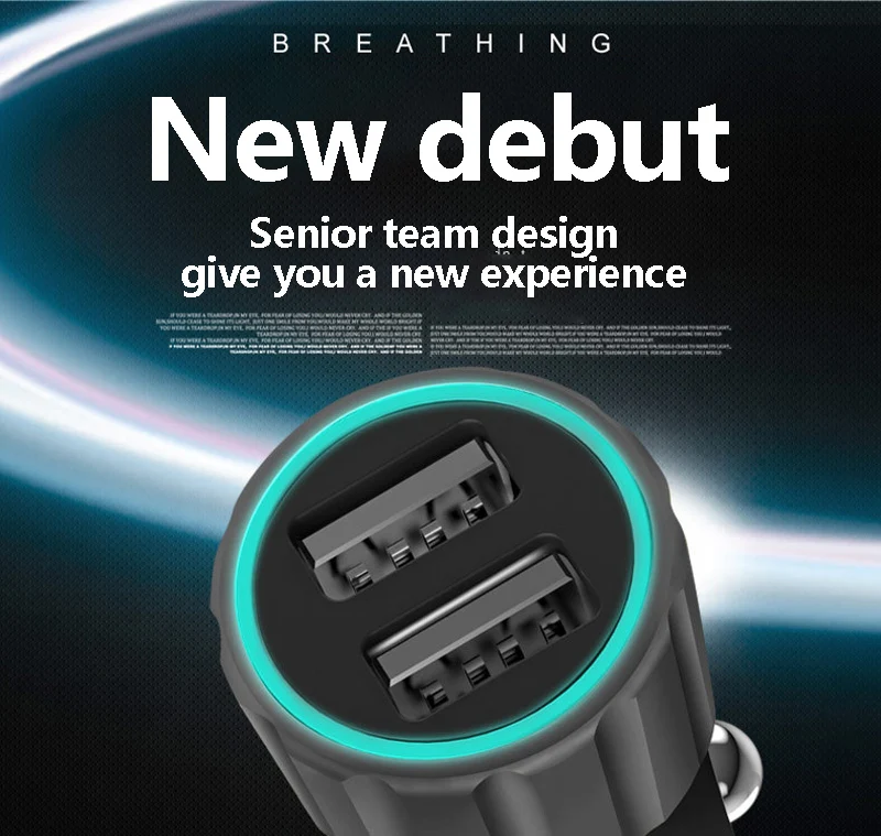 

3.1A Car USB Charger Mobile Phone Dual USB Car-charger Auto Charge 2 Port Mobile Phone Chargers For iPhone Huawei Xiaomi Samsung