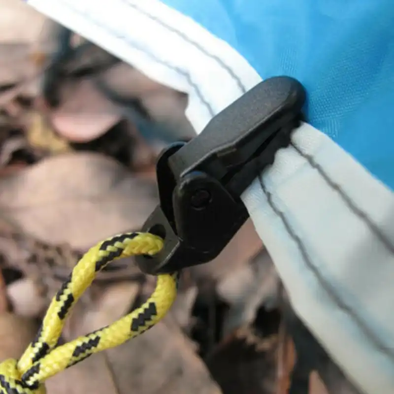 15pcs//Set Awning Rope Hooks Clamp Tighten Aligator Clips Camping Tents Holder
