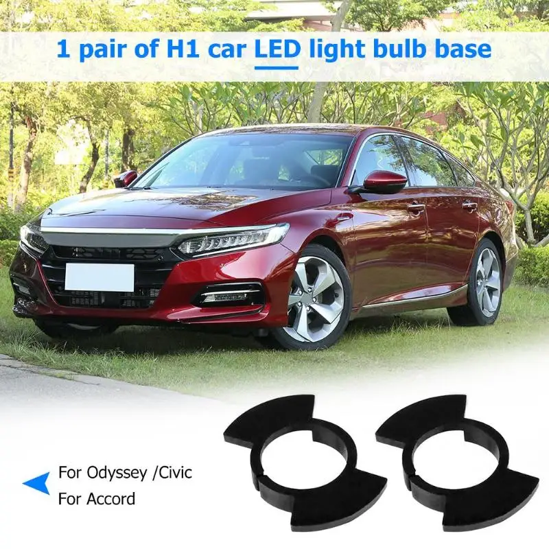 

VODOOL 2Pcs H1 Car LED Headlight Bulb Base Adapter Holder For Honda Odyssey Civic Accord Auto Lamp Headlamp Socket Retainer Clip