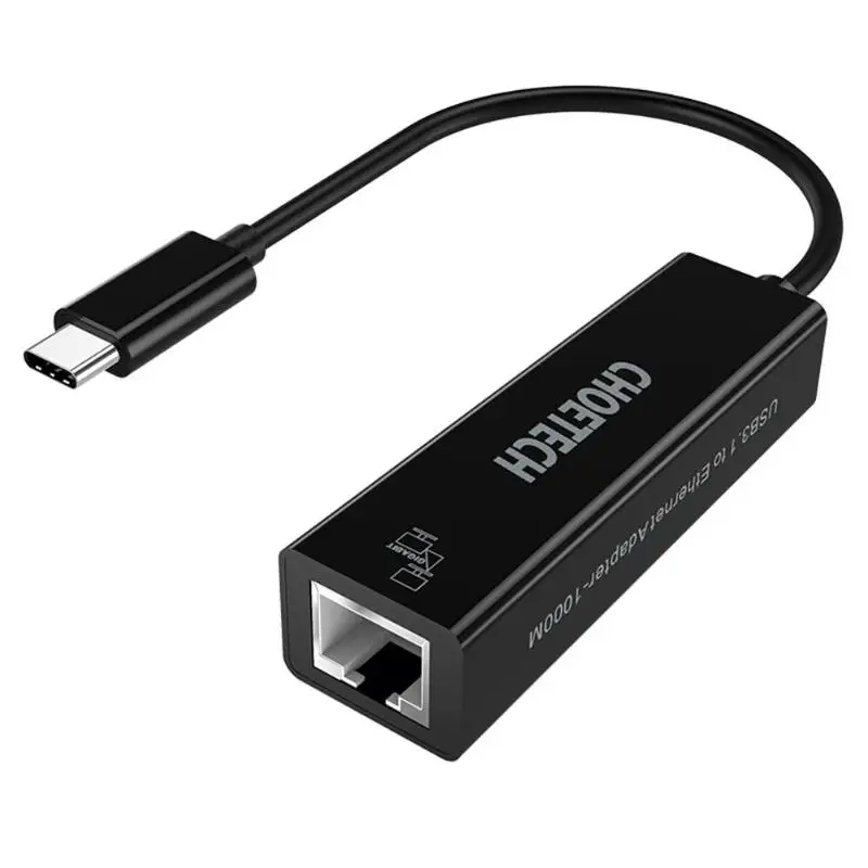 Choetech Тип usb C RJ45 сетевой адаптер 10 м/100 м/1000 Мбит/с Gigabit Ethernet карты для MacBook с