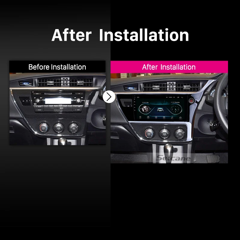 Excellent Seicane 10.1" Android 8.1 for 2017 Toyota Corolla Right Hand driving Car Head unit HD Touchscreen Radio GPS Navigation System 5