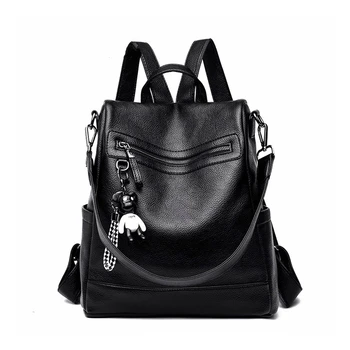 

Hazy Beauty Women Backpack for School Style Leather Student Bag For College Simple Design Women Casual Daily Packs mochila