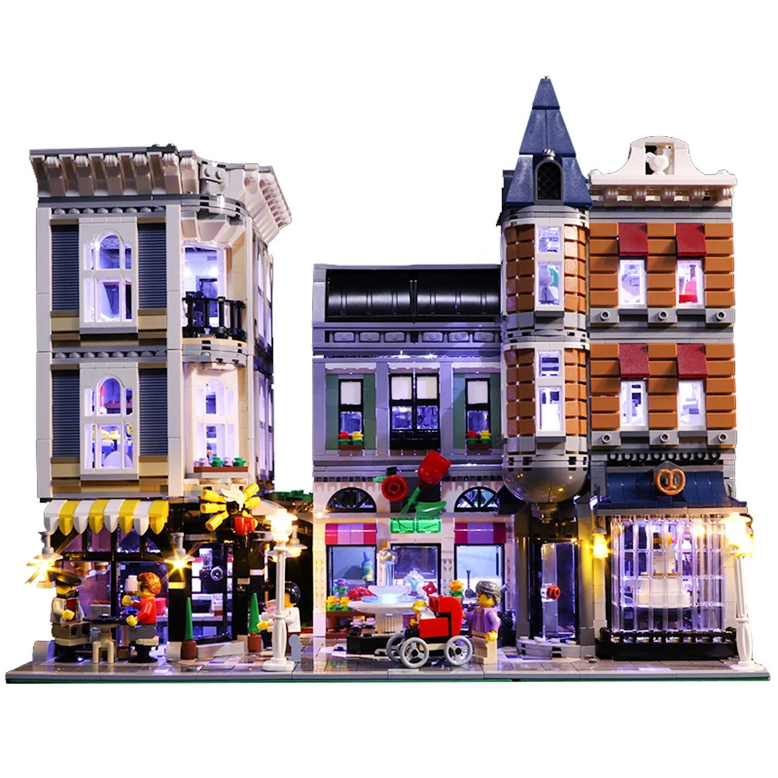 

Vonado Creator LED Light Building Block Modified Kit for LEGO Assembly Square Set 10255 (LED Included Only, No LEGO Kit)