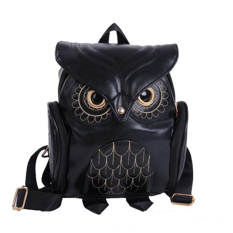 Búho Mochila Mujer de cuero de la Pu de Mujer Mochilas adolescente bolsas de la escuela Mochila femenina Mochila Mochilas Mujer 2019