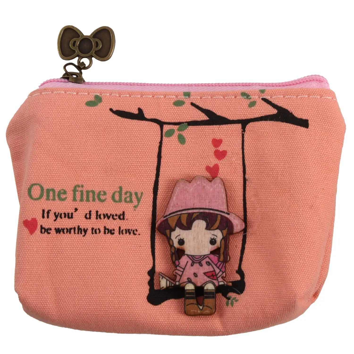 

Small Sprout Sweep Girls Canvas Coin Purse, Purse Bag, Zipper Case and Durable External, Lightweight Universal Carrying Case f
