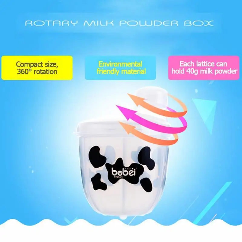 

3 Compartment Cartoon Baby Milk Powder Box Portable Snacks Food Container