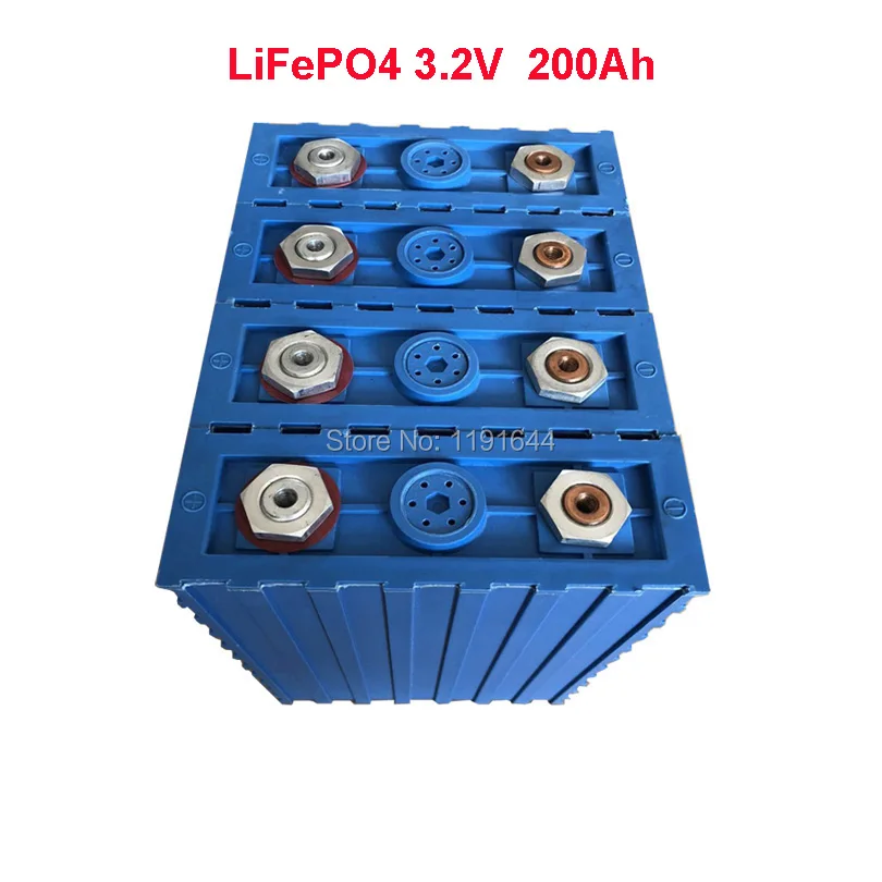 (Цвет слоновой кости) 4 шт./лот 3 2 В LiFePO4 200Ah непрерывный 2C 400A разряд для 12