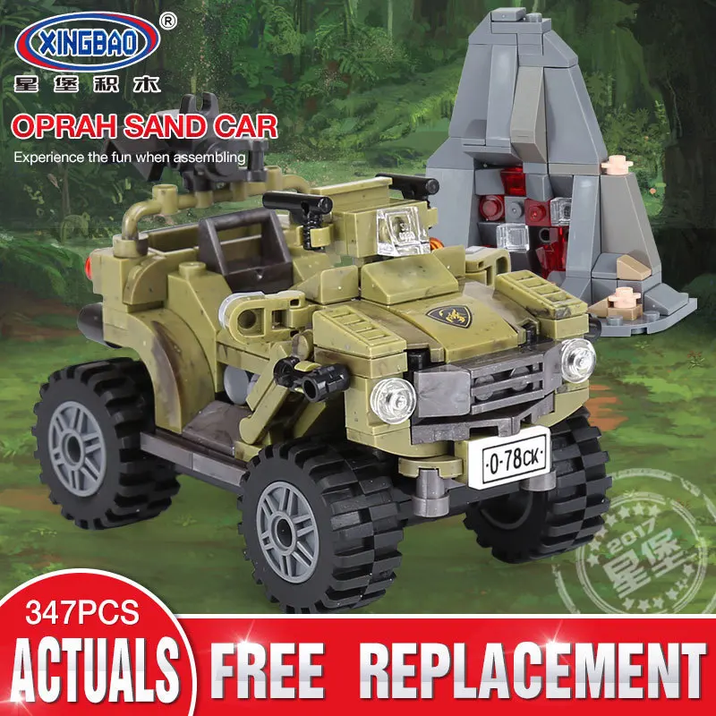

Xingbao 06010 Genuine 347Pcs Military Series The Oprah Sand Car Set Building Blocks Bricks Toys As New Funny Christmas Boy Gifts