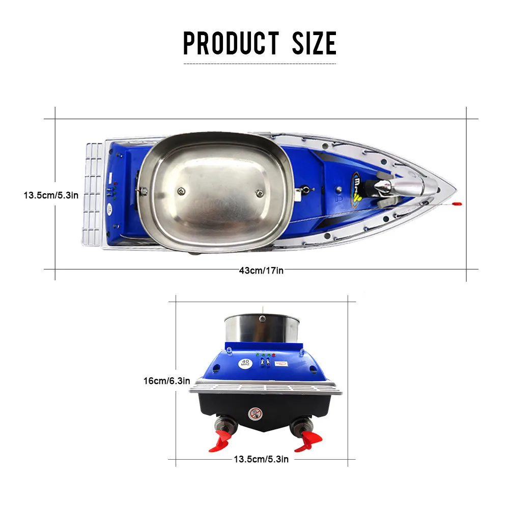 Flytec 2011-3 RC Boat Intelligent Wireless Electric RC Fishing Bait Boat Remote Control Fish Finder Ship Searchlight RC Toys