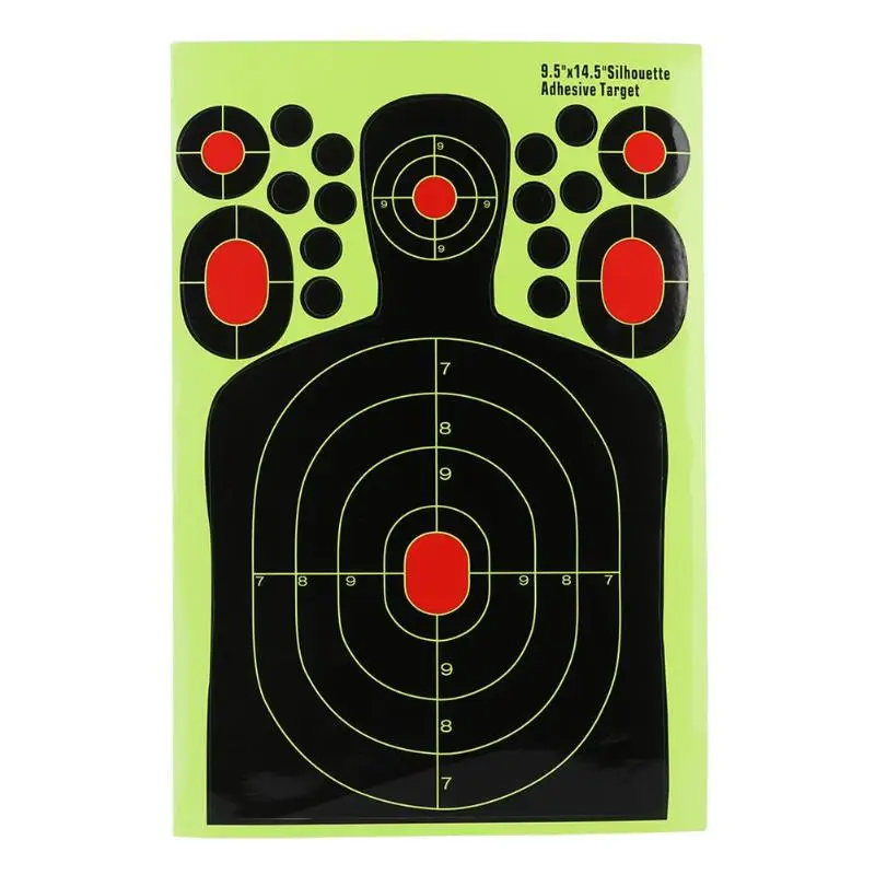 

10pcs Self Adhesive Splatterburst Shoot Targets 9.5x14.5in Sticker Reactive Shooting Targets for Hunting Recurve Bow Crossbow