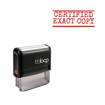 

Bbloop 'CERTIFIED EXACT COPY' Self-Inking Office Stamp, Rectangular Typewriter Style