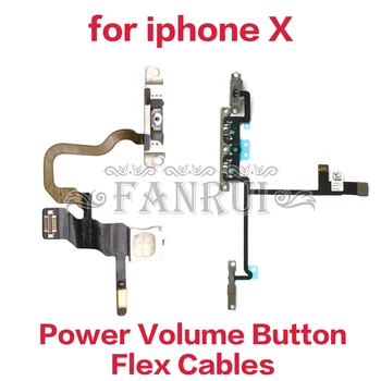 

Power Button On Off Flex with Cable For iPhone X Mute Volume Switch Connector Ribbon Parts Mobile Phone Flex Cables