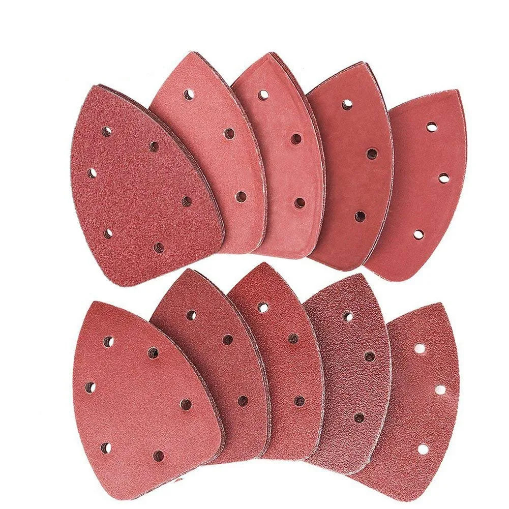 

80PCS Sanding Pads Stick On Sanding Discs Pads Hook and Loop Sanding Triangle Pads 40 60 80 100 120 150 180 240 320 400 Grits
