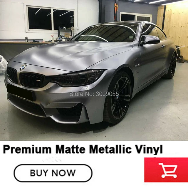 Buy Charcoal Grey matte Metallic wrapping film grey