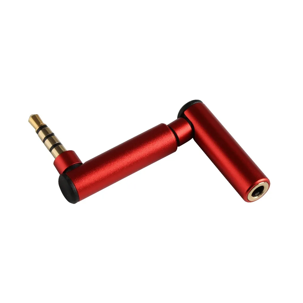 

3.5mm Male to Female Header L Style 4 Section Right Angled Microphone Convertor Audio Adapter Jack Stereo Plug Connector