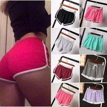 

Lady Girls Summer Waistband Casual Shorts Sports Shorts Gym Workout Yoga Shorts Fashion Sexy Women Solid Shorts Multi Colors