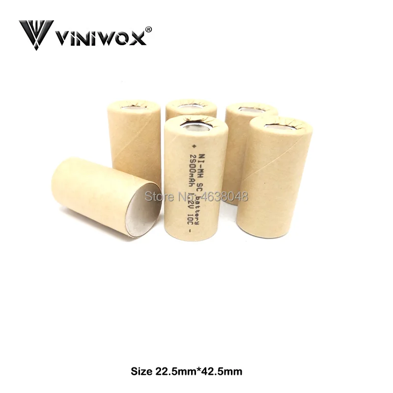 

1.2V Ni-MH Rechargeable SC 2500mAh Battery Subc Cells DIY to 7.2V 9.6V 12V 8.4V 14.4V 18V Power Tool Electrical Batteries Packs