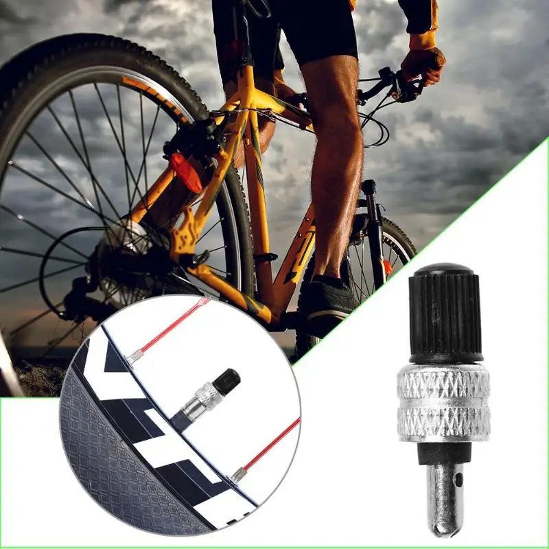 

10pcs Bicycle Wheel Tire Valve Core Nickel Plated Brass MTB Bike Wheel Tire Valve Core with Cap Bicycle Tools Accessories