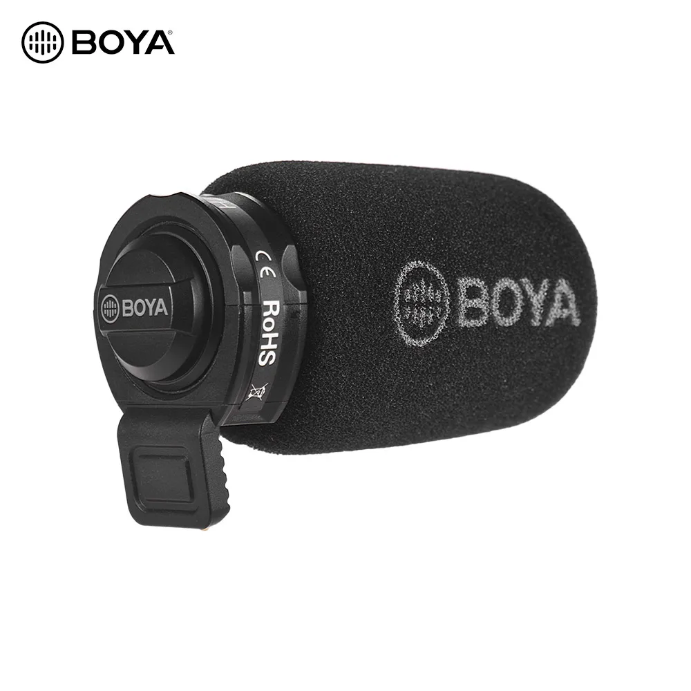 

BOYA Mini Condenser Microphone Omni-directional Mic Interviews Recording Compatible for iOS & Android Smartphone iPad iPod Touch