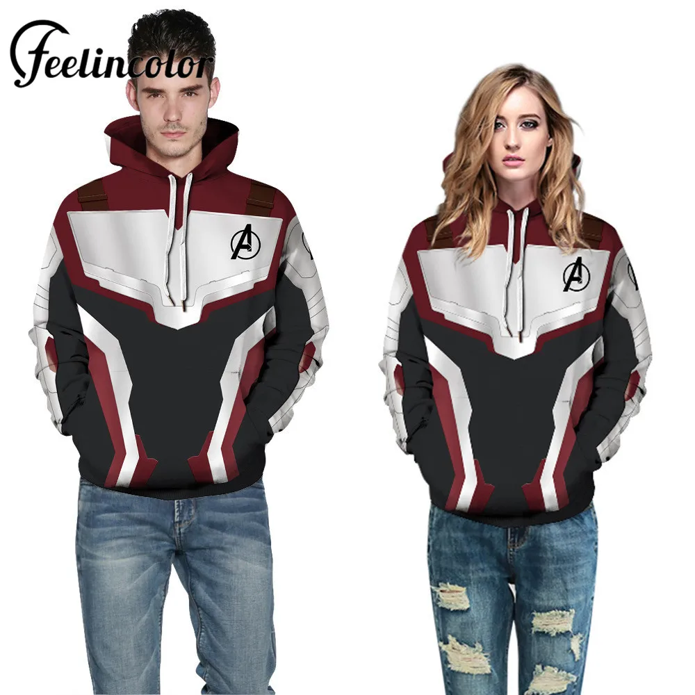 2019 Avengers Endgame Quantum Realm Men Sweatshirt Movie Unisex Cosplay Costumes New Superhero Iron Man Hoodies