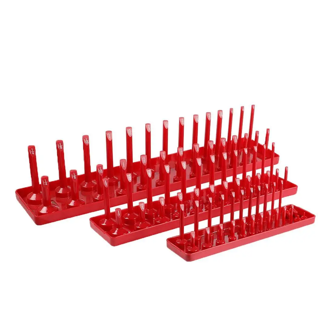 

Multifunction Plastic Socket Organizer Holder Storage Black, Red Trays