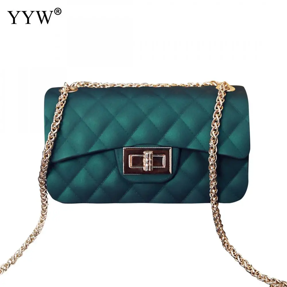 

Red Rubber Handbag Summer Jelly Bag Small Blue Handbag And Purse With Gold Chain Fashion Black Crossbody Bag For Women 2019